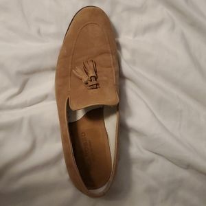 Scarosso sand suede loafers